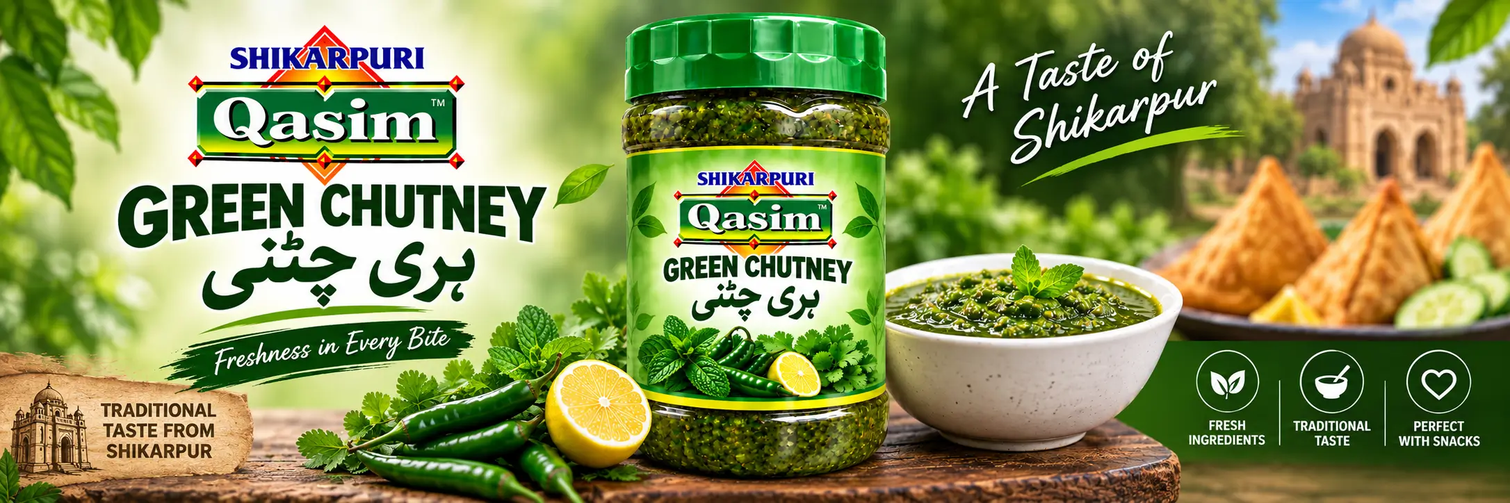 Green Chutney - Qasim Achar Shikarpur
